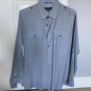 21 Men Grey Dress Shirt